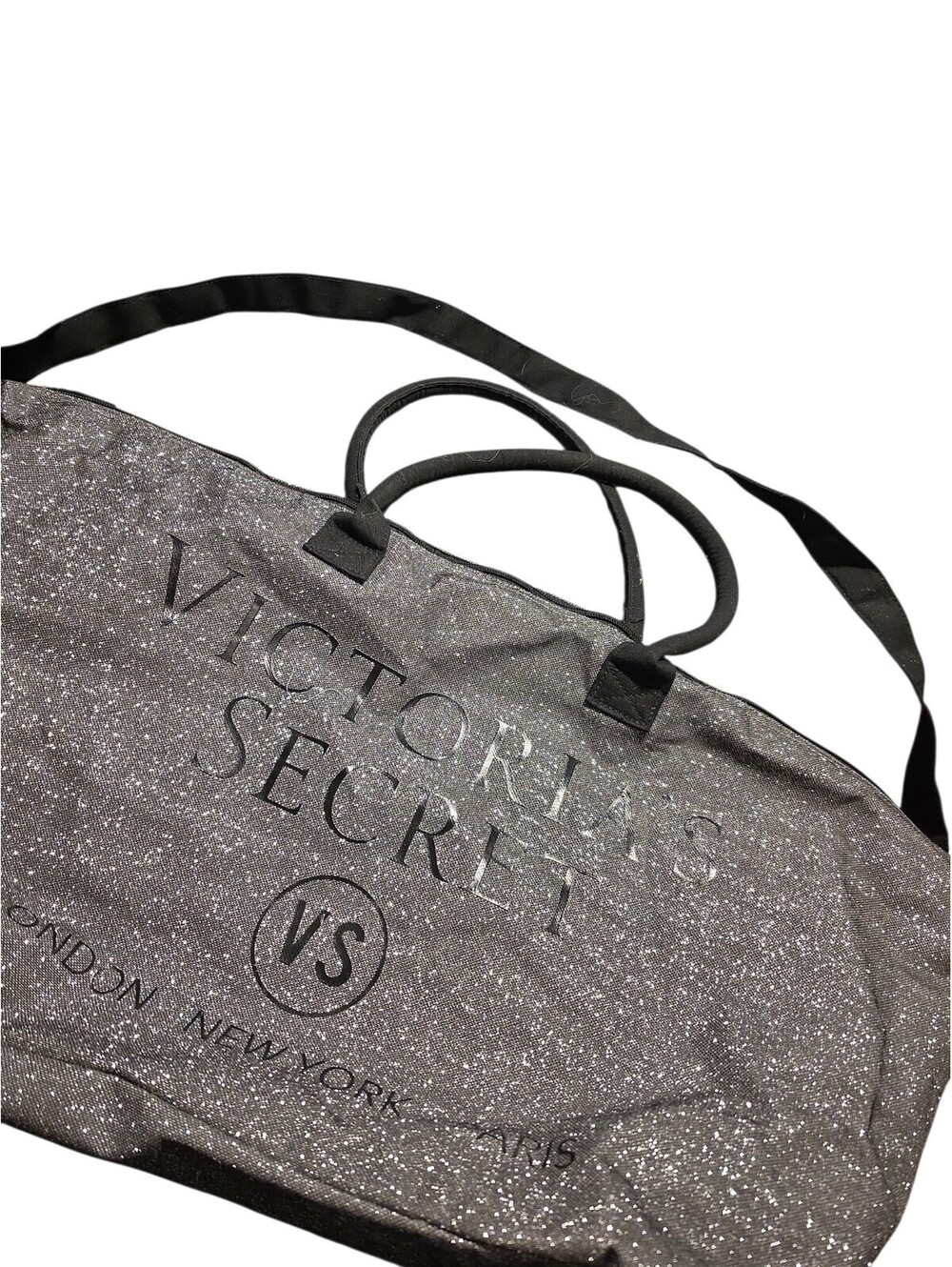 Victoria Secret Sparkle Tote Gray and Black - Picture 3 of 5